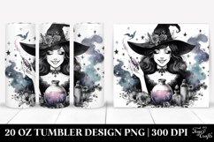 Washed Watercolor Gothic Smiling Witch | 20 oz Tumbler Product Image 1