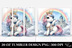 Cute Unicorn Posing as Johny Bravo | 20 oz Tumbler Product Image 1