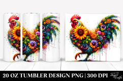 Vibrant Abstract Chicken.20 Oz Tumbler Product Image 1