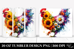 Vibrant Abstract Chicken.20 Oz Tumbler Product Image 1
