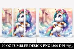 Cute Unicorn as Johny Bravo | 20 Oz Tumbler Product Image 1