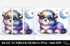 Cute Colorful Baby Musk Ox Clipart Product Image 1