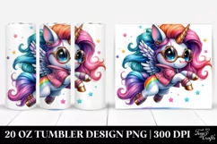Cute Unicorn Jumping | 20 oz Tumbler Product Image 1