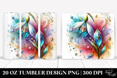 Colorful Snowdrop Tumbler Design Product Image 1