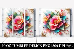 Colorful Begonia Tumbler Design Product Image 1