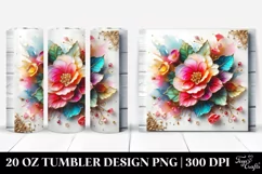 Colorful Begonia Tumbler Design Product Image 1