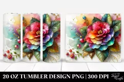 Colorful Begonia Tumbler Design Product Image 1