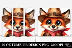 Expressive Fox with Goofy Smile Clipart | 20 Oz Tumbler Product Image 1