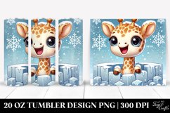 Cute Baby Giraffe, Transparent 20 Oz Tumbler Product Image 1