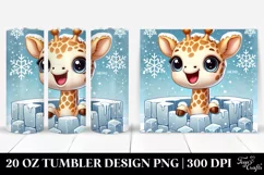 Cute Baby Giraffe, Transparent 20 Oz Tumbler Product Image 1