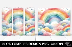 Colorful Whimsical Rainbow Flower | 20 oz Tumbler Product Image 1