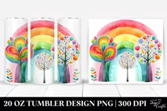 Colorful Rainbow Trees | 20 Oz Tumbler Product Image 1