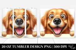 Crazy Looking Golden Retriever Watercolor 20 oz Tumbler Product Image 1
