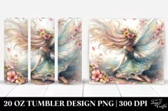 Fairy Tumbling with Spring Petals | 20 Oz Tumbler Product Image 1