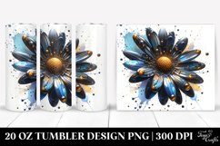 Abstract Glossy Daisy with Metallic Insertions | 20 Oz Product Image 1