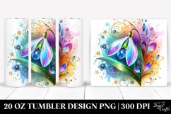 Colorful Snowdrop Art | 20 Oz Tumbler Product Image 1