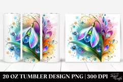 Colorful Snowdrop Art | 20 Oz Tumbler Product Image 1