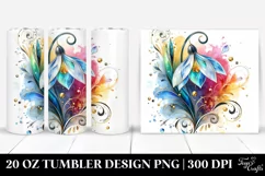 Colorful Snowdrop Art | 20 Oz Tumbler Product Image 1