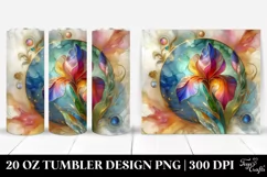 Colorful Marble Iris with Gold Details | 20 oz Tumbler Product Image 1