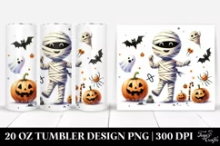 Funny Mummy Halloween Clipart 20 Oz Tumbler Product Image 1