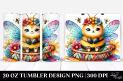 Cute Baby Bee in Boho Style | 20 oz Tumbler Product Image 1