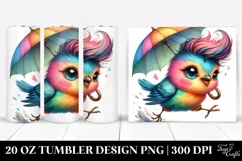 Cute Baby Owl Jumping 20 Oz Tumbler Product Image 1