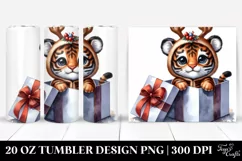 Vibrant Tiger Dressed for Winter 20 Oz Tumbler Product Image 1