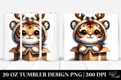 Vibrant Tiger Dressed for Winter 20 Oz Tumbler Product Image 1
