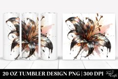 Abstract Glossy Lily Shiny Material. 20 oz Tumbler Design Product Image 1