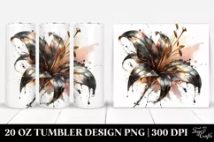 Abstract Glossy Lily Shiny Material. 20 oz Tumbler Design Product Image 1