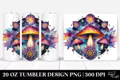 Magical Celestial Mushroom Clipart 20 Oz Tumbler Product Image 1