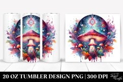 Magical Celestial Mushroom Clipart 20 Oz Tumbler Product Image 1