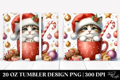 Cat with Hot Cocoa, 20 Oz Tumbler Product Image 1