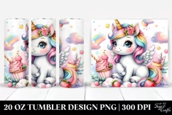 Cute Winking Unicorn in Pastel Colors | 20 oz Tumbler Product Image 1