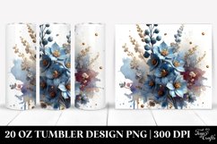 20 Oz Tumbler Sublimation | Material Delphinium Splash Product Image 1