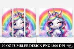 Cute Unicorn Rainbow Dance | 20 Oz Tumbler Product Image 1