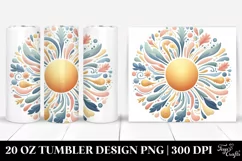 Colorful Whimsical Pastel Sun Clipart 20 Oz Tumbler Product Image 1