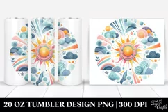 colorfull wimsical pastel sun | 20 oz Tumbler Product Image 1