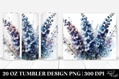 Delphinium with Metallic Insertions | 20 Oz Tumbler Product Image 1