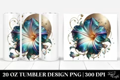 Detailed Morning Glory Tumbler 20 Oz Product Image 1