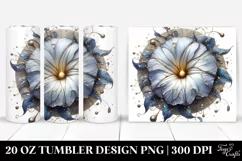 Detailed Morning Glory Tumbler 20 Oz Product Image 1