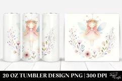 Simple Watercolor Whimsical Fairy | 20 oz Tumbler Product Image 1