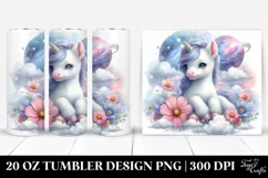 Pastel Baby Unicorn Tumbler 20 Oz Product Image 1