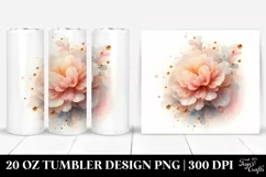 Shiny Carnation Splash Tumbler | 20 oz Tumbler Product Image 1