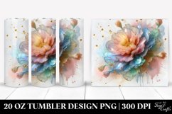 Glossy Carnation Splash Tumbler | 20 oz Tumbler Product Image 1