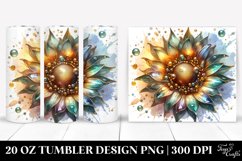 20 Oz Tumbler Sublimation | Material Sunflower Splash Product Image 1