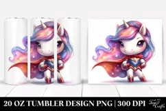 Cute Unicorn Posing as a Hero | 20 Oz Tumbler Product Image 1