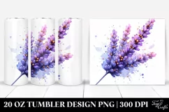 20 Oz Tumbler Sublimation | Material Lavender Splash Product Image 1