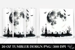 Washed Watercolor Simple Haloween Moon | 20 oz Tumbler Product Image 1