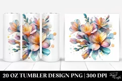 Abstract Pastel Shiny Freesia 20 Oz Tumbler Product Image 1